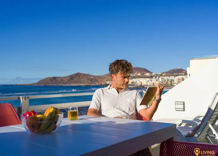 Lägenhet Living Canteras - Beachfront And Huge Terrace Las Palmas de Gran Canaria
