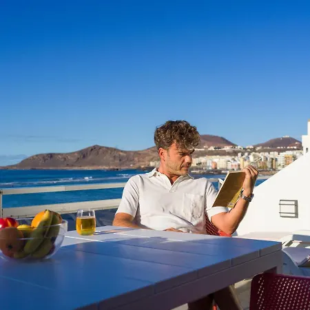 شقة Living Canteras - Beachfront And Huge Terrace لاس بالماس دي غران كاناريا